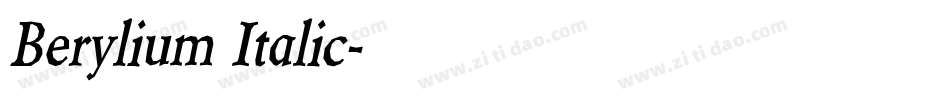 Berylium Italic字体转换
